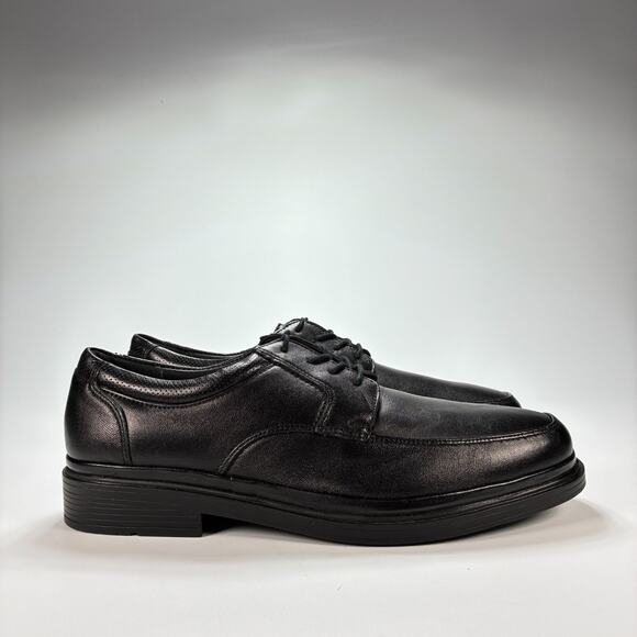 Quirelli Black Leather Comfort Dress Shoes Derby Oxfords 86902 Men's Size 7.5 - Picture 1 of 11